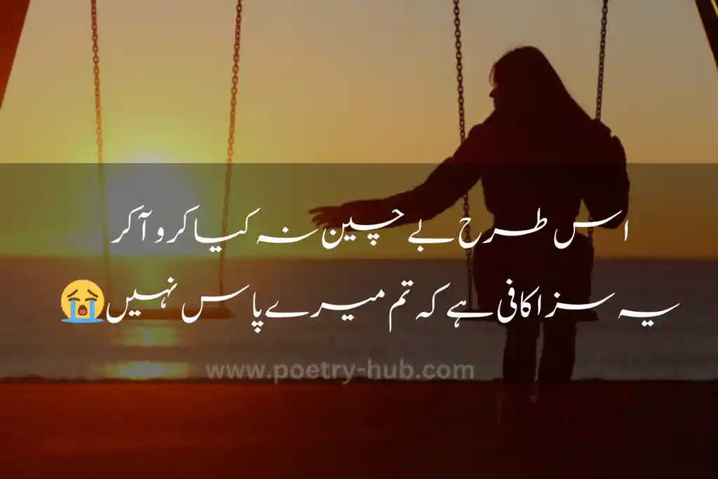 2 lines sad Urdu poetry image