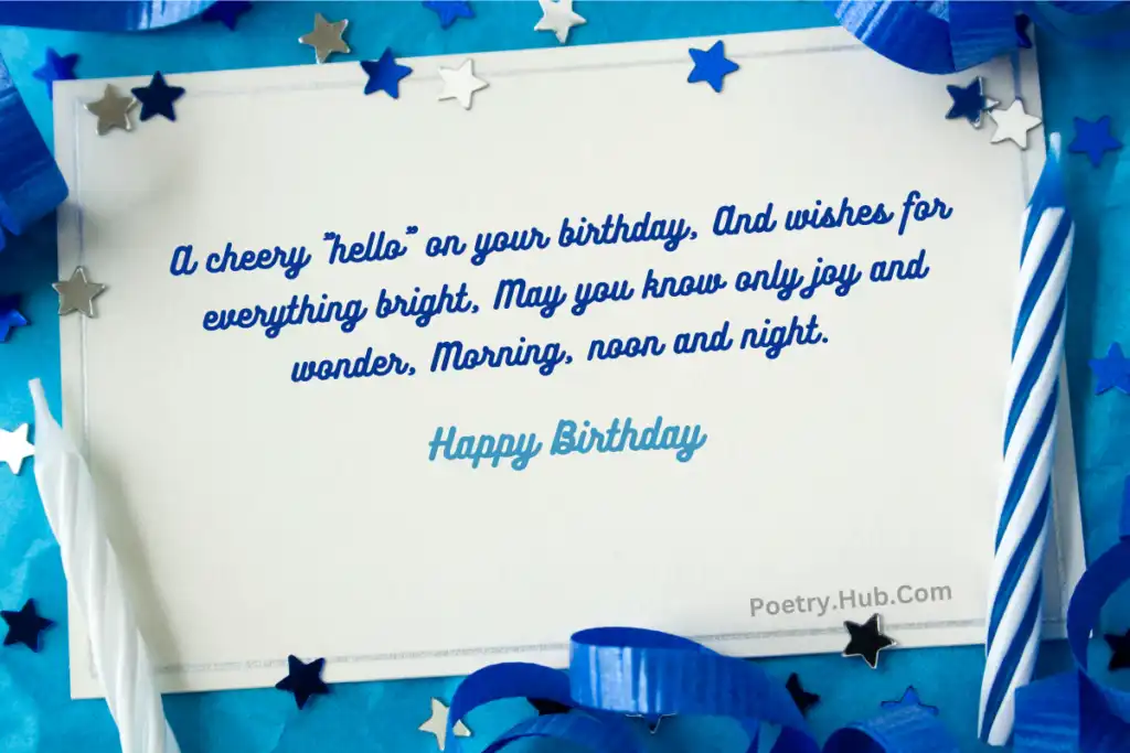 Birthday Poetry In English - Best Birthday Wishes 1